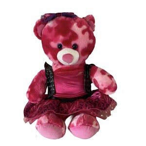 Build a Bear 17” Plush Teddy Pink Camouflage Camo Stuffed Animal w/Outfit BAB